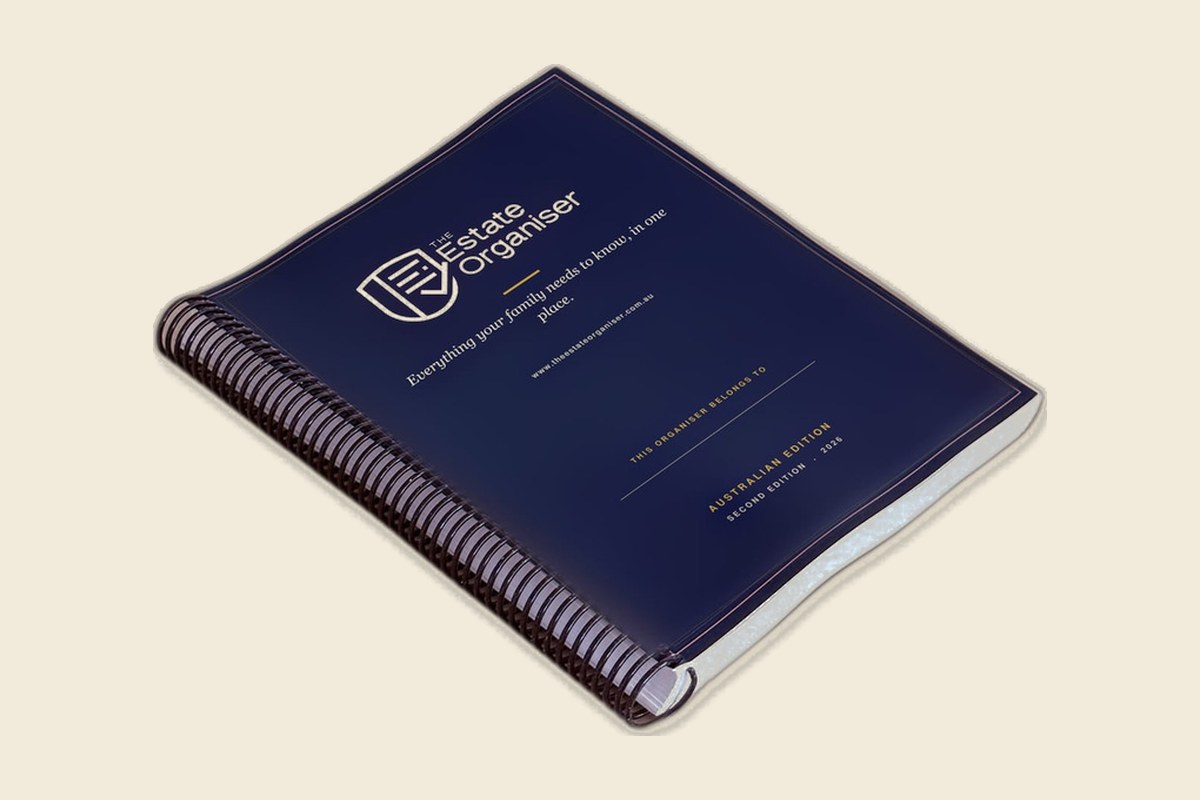 The printed Estate Organiser, coil bound