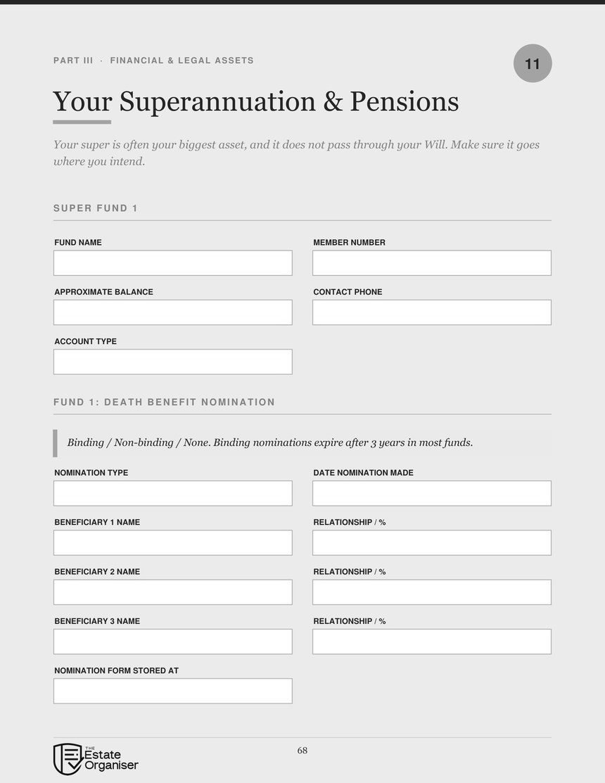 Superannuation section