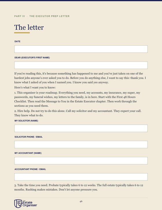 A look inside the Estate Conversation Kit